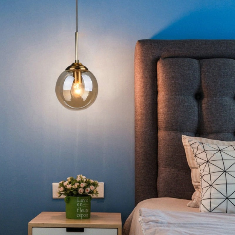 Valentina Modern Rund LED Pendelleuchte Metall Glas Esszimmer Wohnzimmer Schlafzimmer