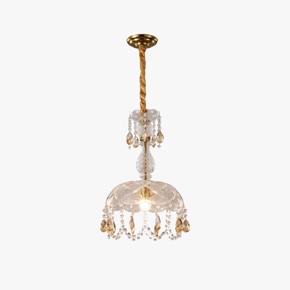 Kristy Luxus Kristall Pendelleuchte Glas Metall Schlafzimmer Arbeitszimmer