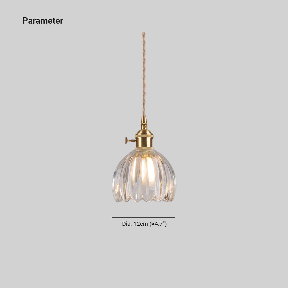 Valentina Retro LED Pendelleuchte Glas Wohnzimmer