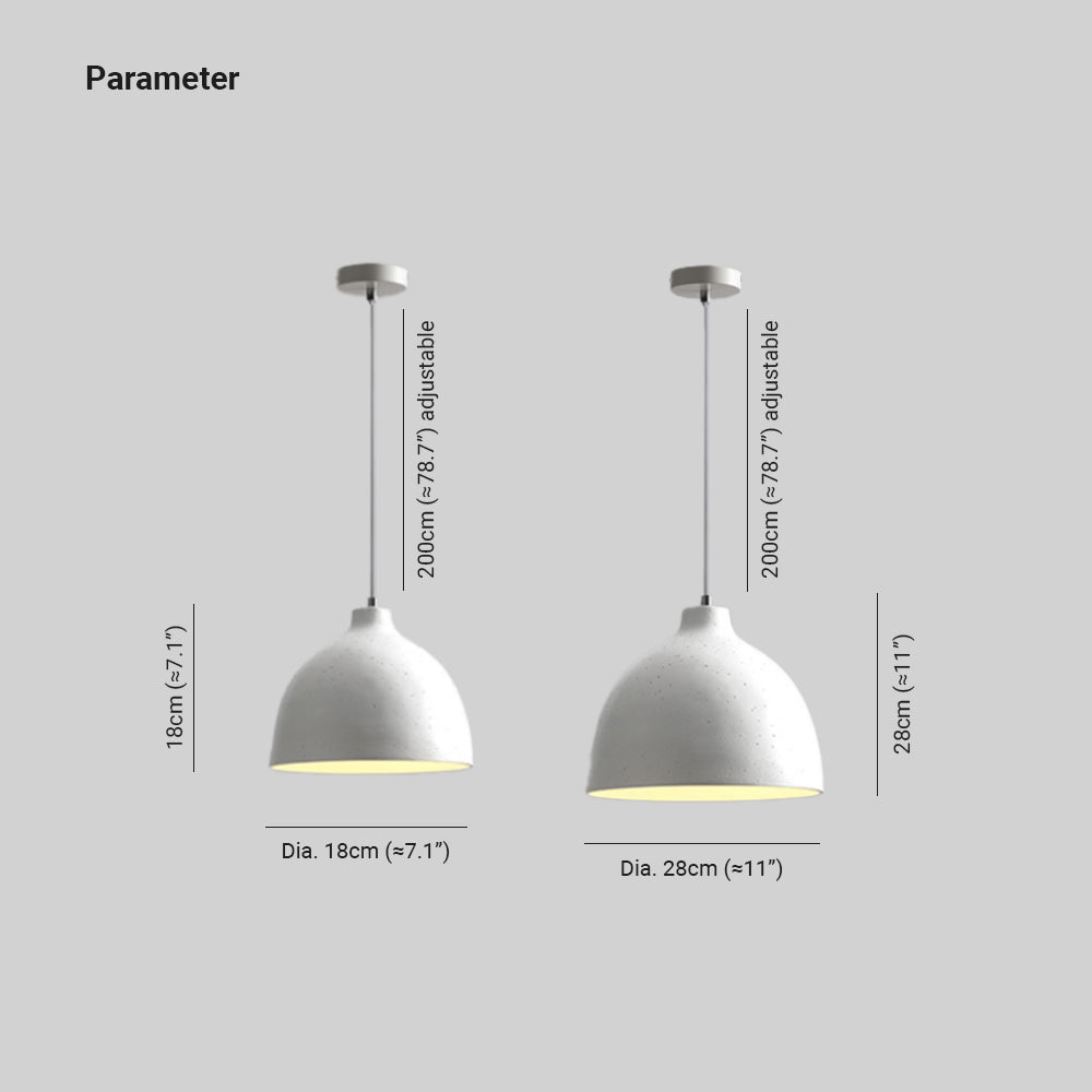 Avi Industriell LED Pendelleuchte Harz Schale Schlaf/Esszimmer