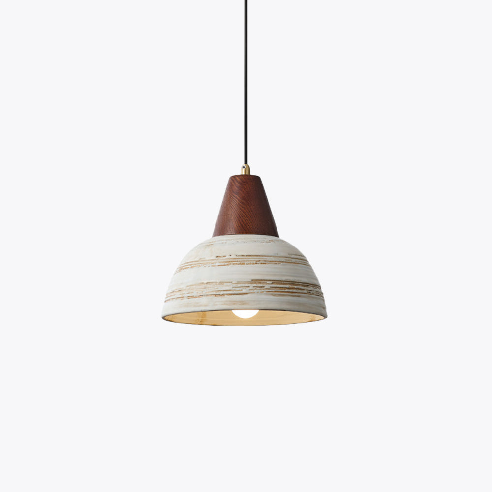 Muto Nordic LED Pendelleuchte Metall/Keramik/Holz Schlafzimmer