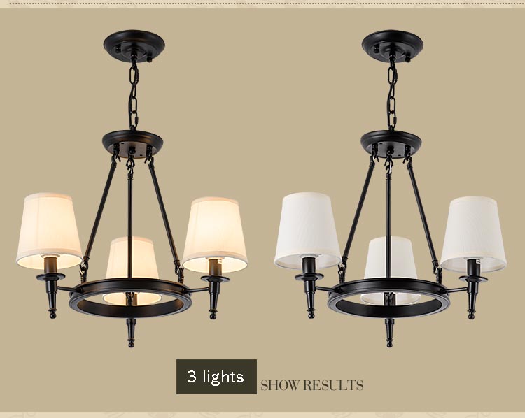 Silva Vintage LED Kronleuchter Schwarz Schlaf/Wohnzimmer Metall