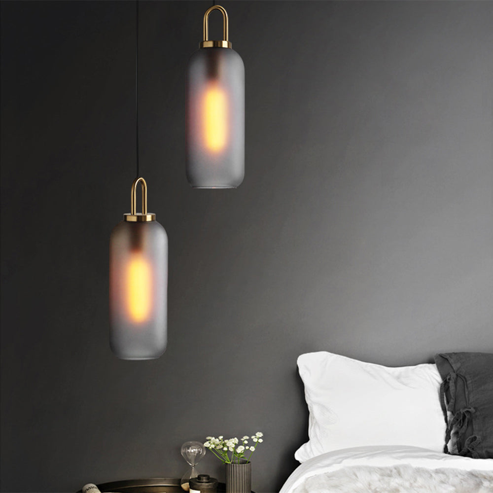 Valentina Industriale LED Pendelleuchte Gold/Schwarz Schlaf/Wohnzimmer Glas