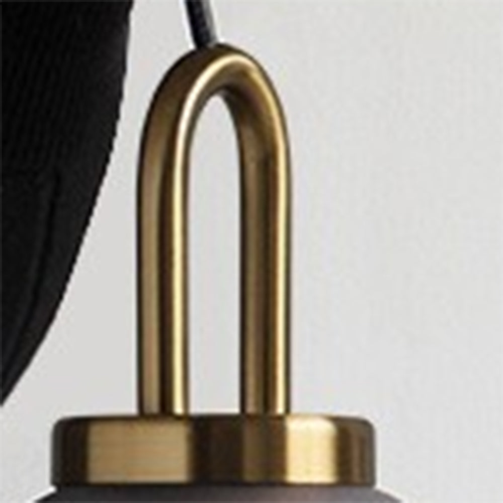 Valentina Industriale LED Pendelleuchte Gold/Schwarz Schlaf/Wohnzimmer Glas