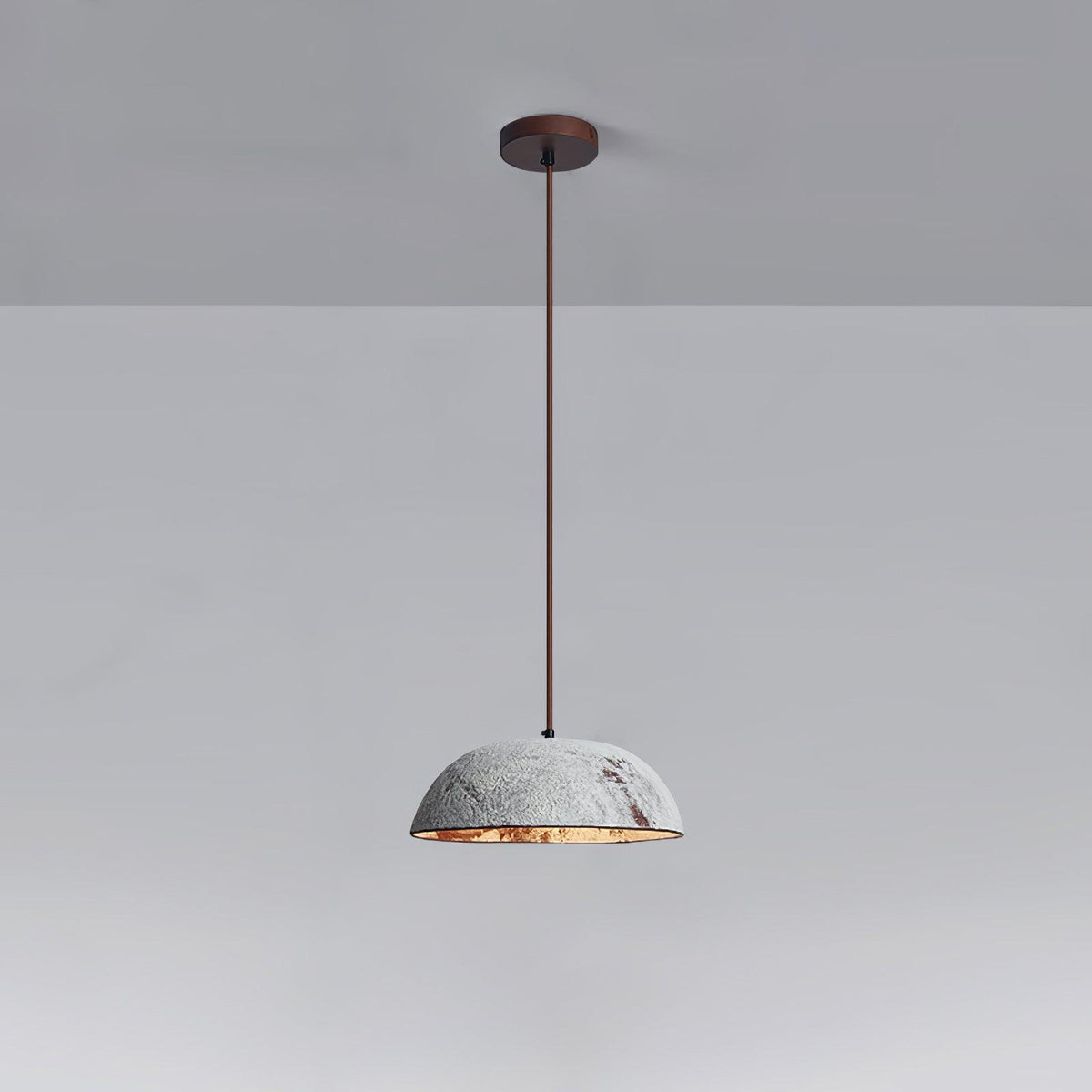 Oreliare Vintage Pendelleuchte aus Holz und Keramik