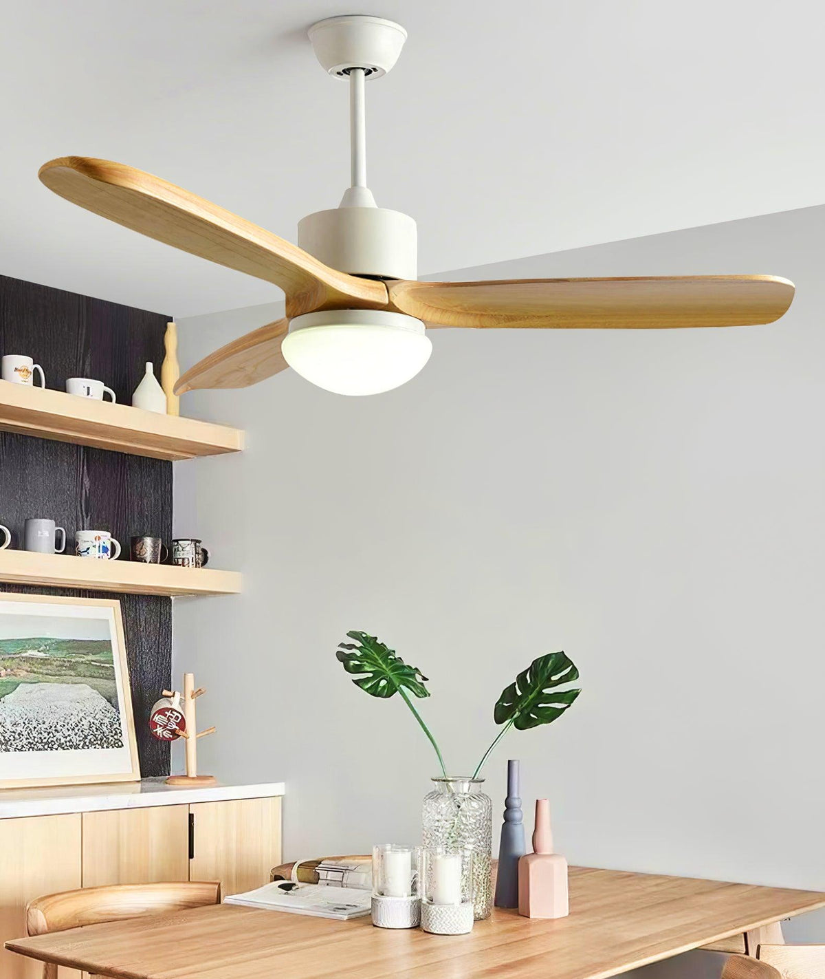 Norirora Elegance Natural Deckenventilator mit Beleuchtung
