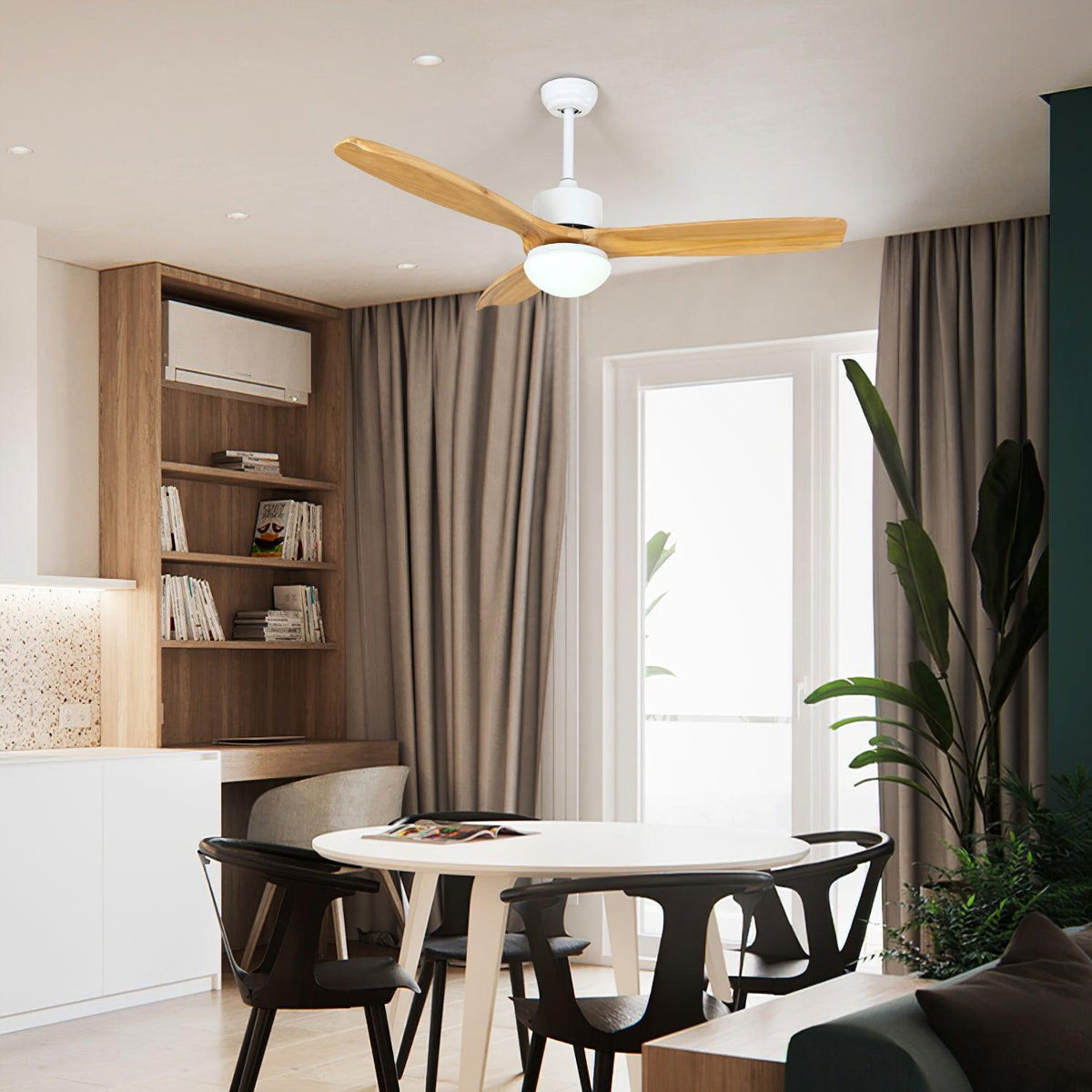 Norirora Elegance Natural Deckenventilator mit Beleuchtung