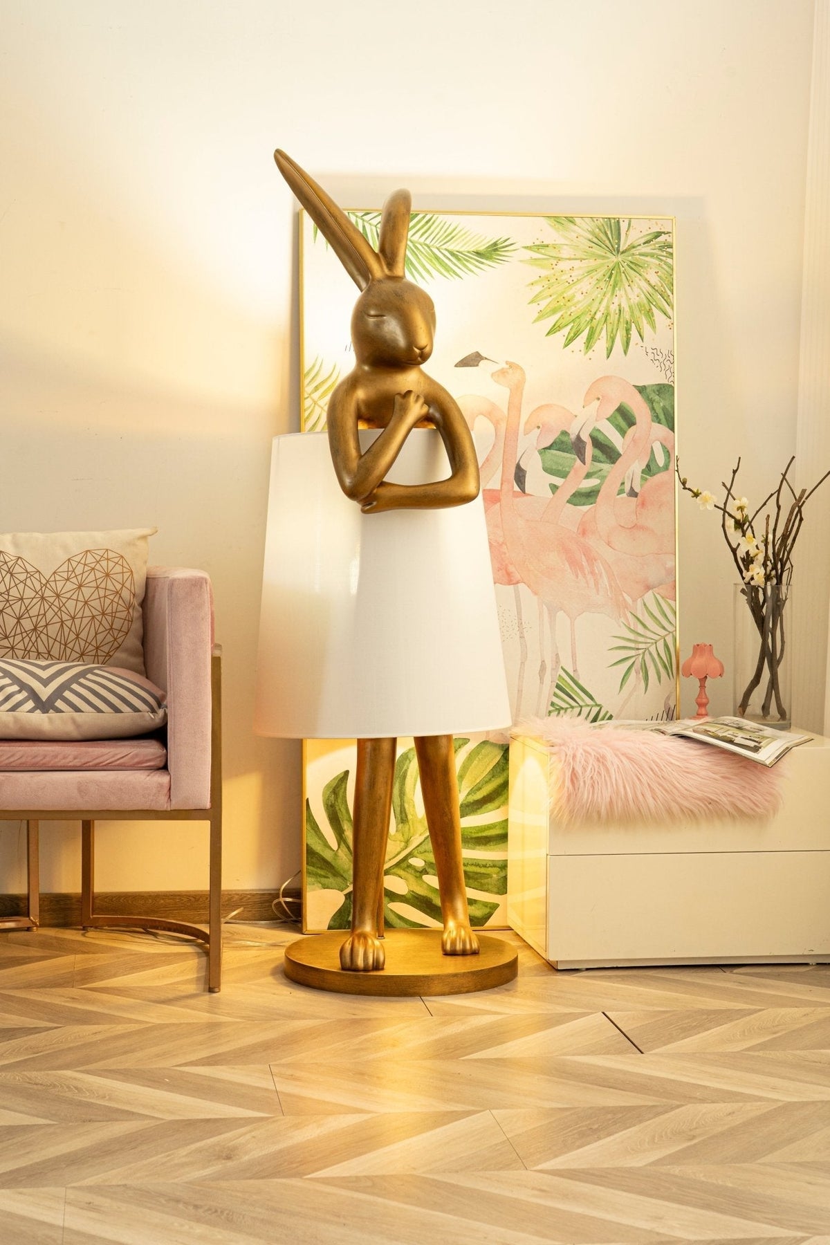 Sedr luxuriöse Stehleuchte im Hase-Silhouette-Design