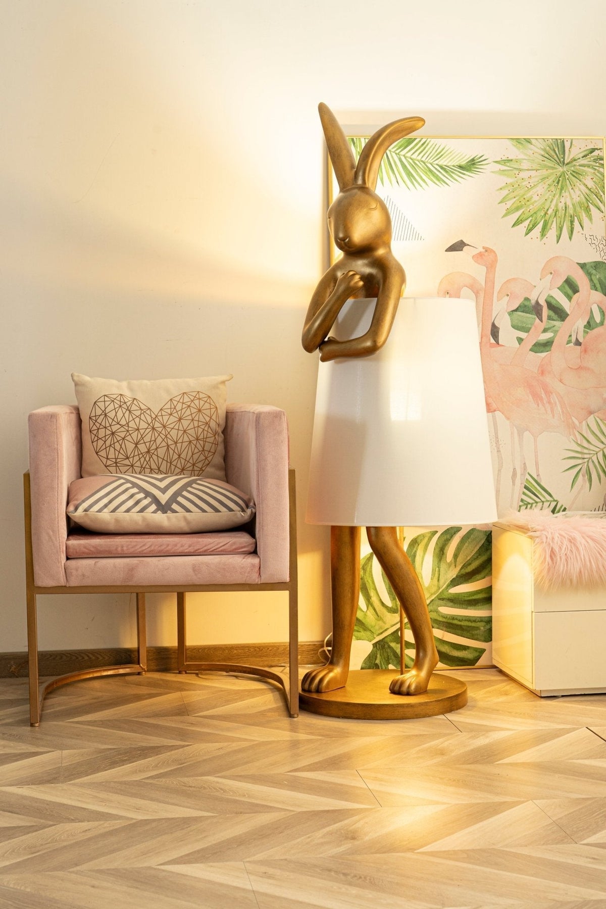 Sedr luxuriöse Stehleuchte im Hase-Silhouette-Design