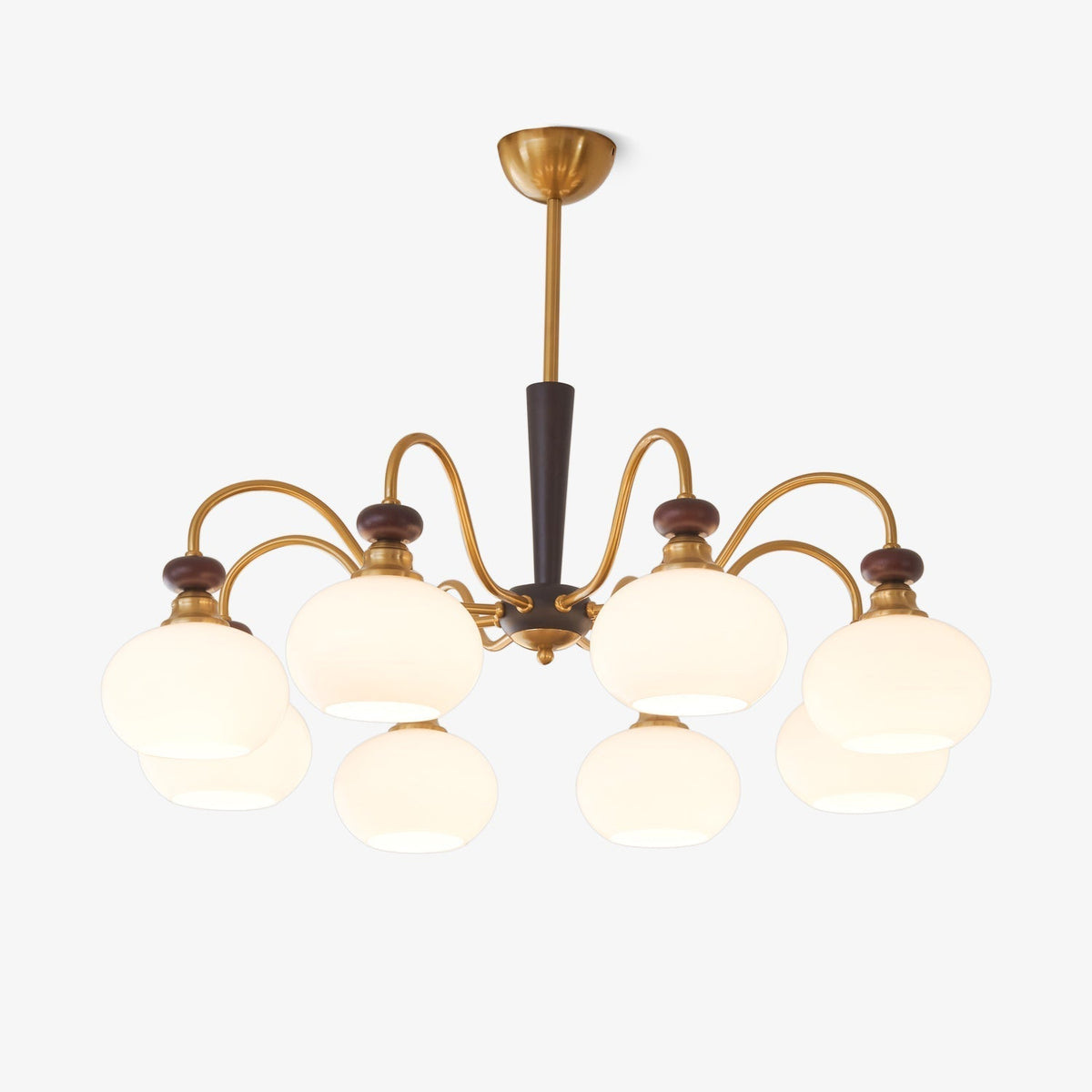 Calaeila Kronleuchter traditionelle Eleganz Kugel Holz Glas