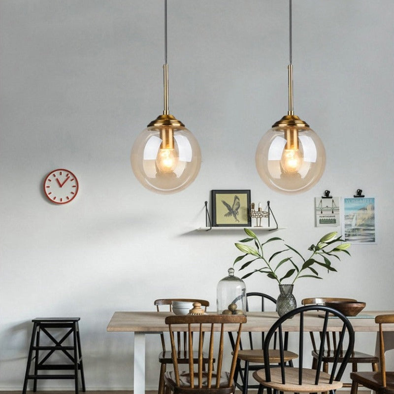 Valentina Modern Rund LED Pendelleuchte Metall Glas Esszimmer Wohnzimmer Schlafzimmer