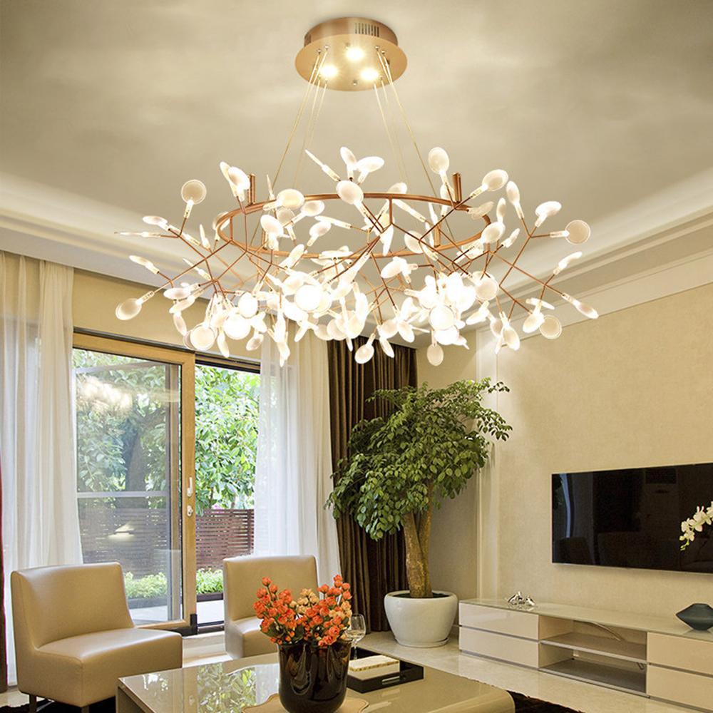 Auroreon Kronleuchter Roségold Firefly LED Ast