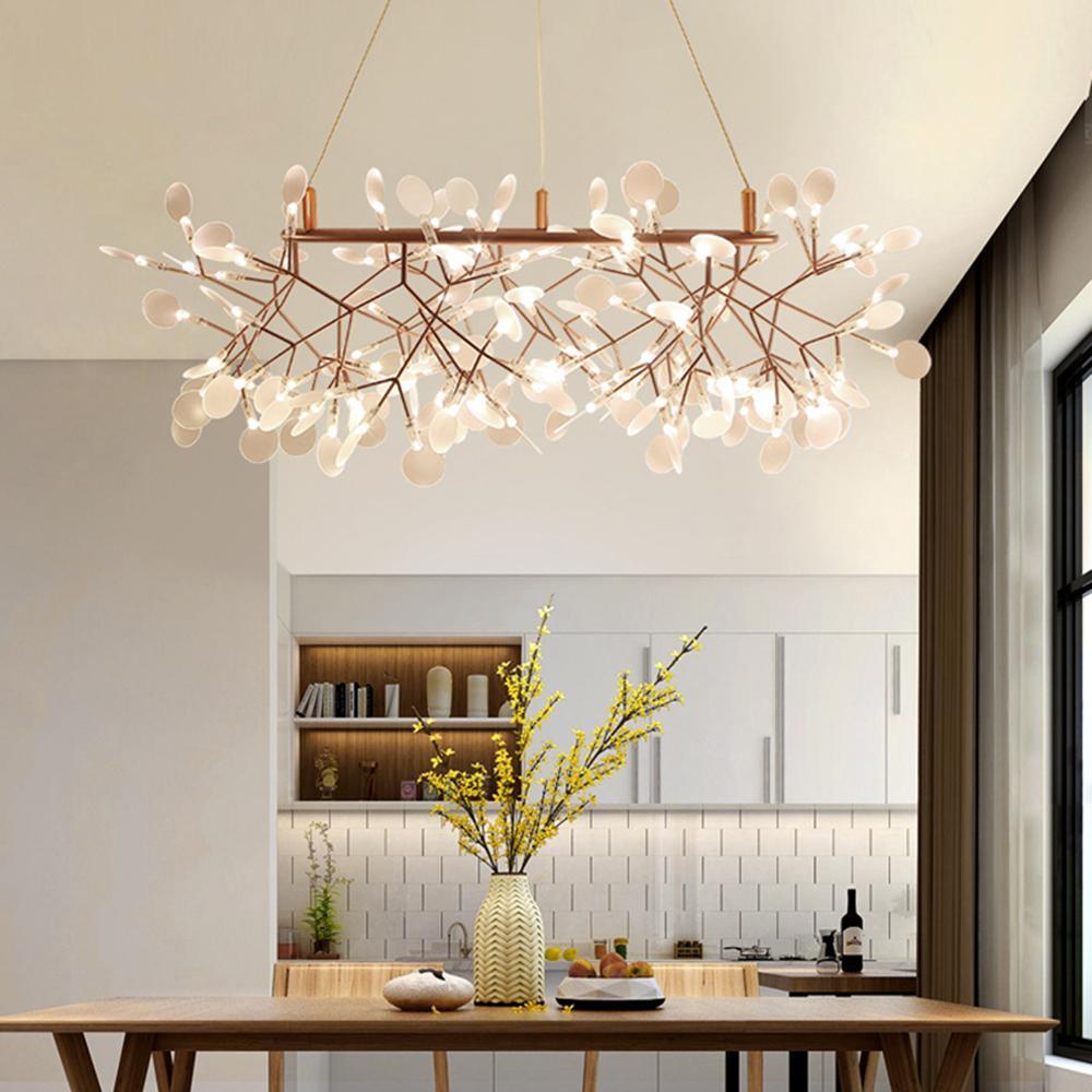 Auroreon Kronleuchter Roségold Firefly LED Ast