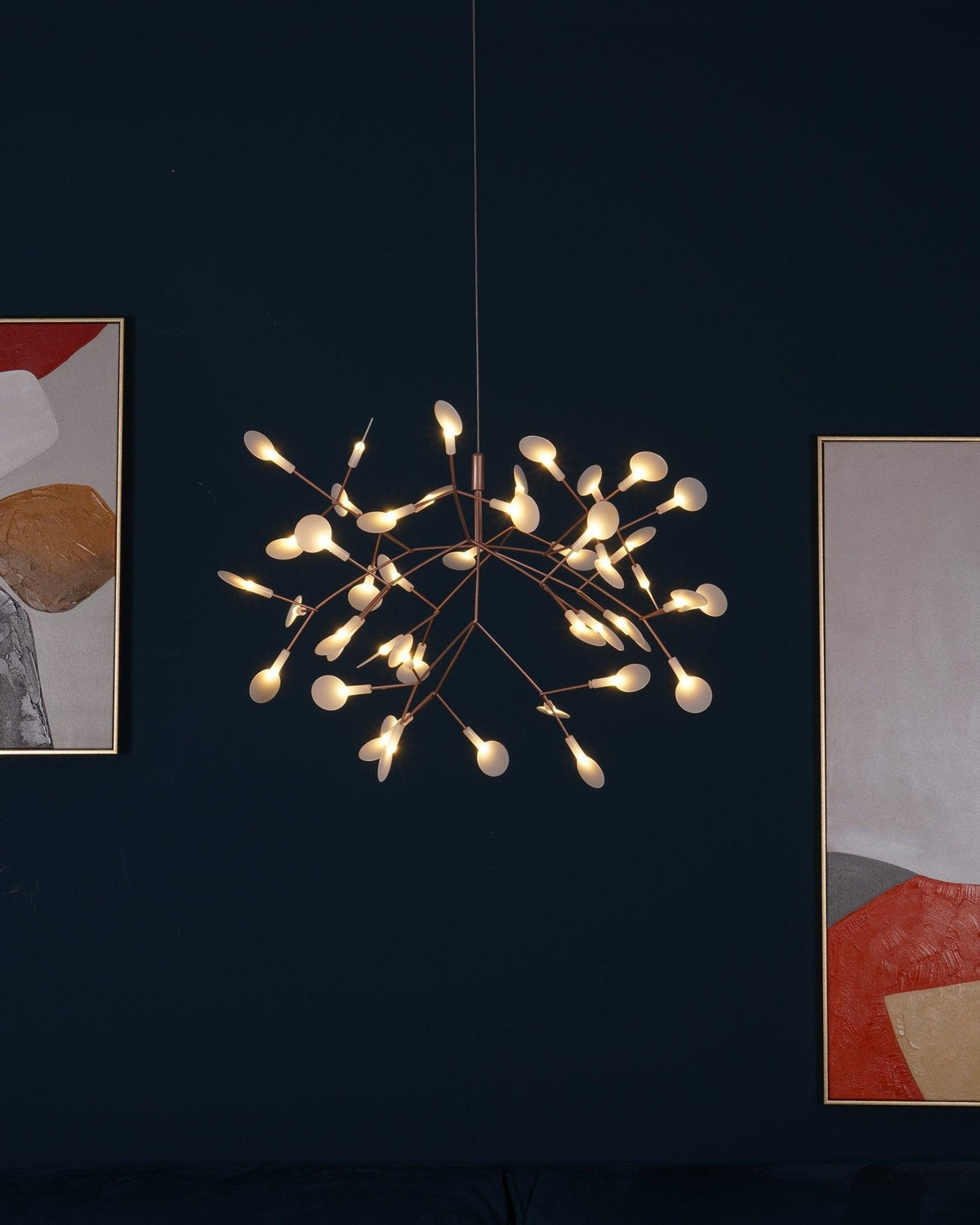 Auroreon Kronleuchter Roségold Firefly LED Ast