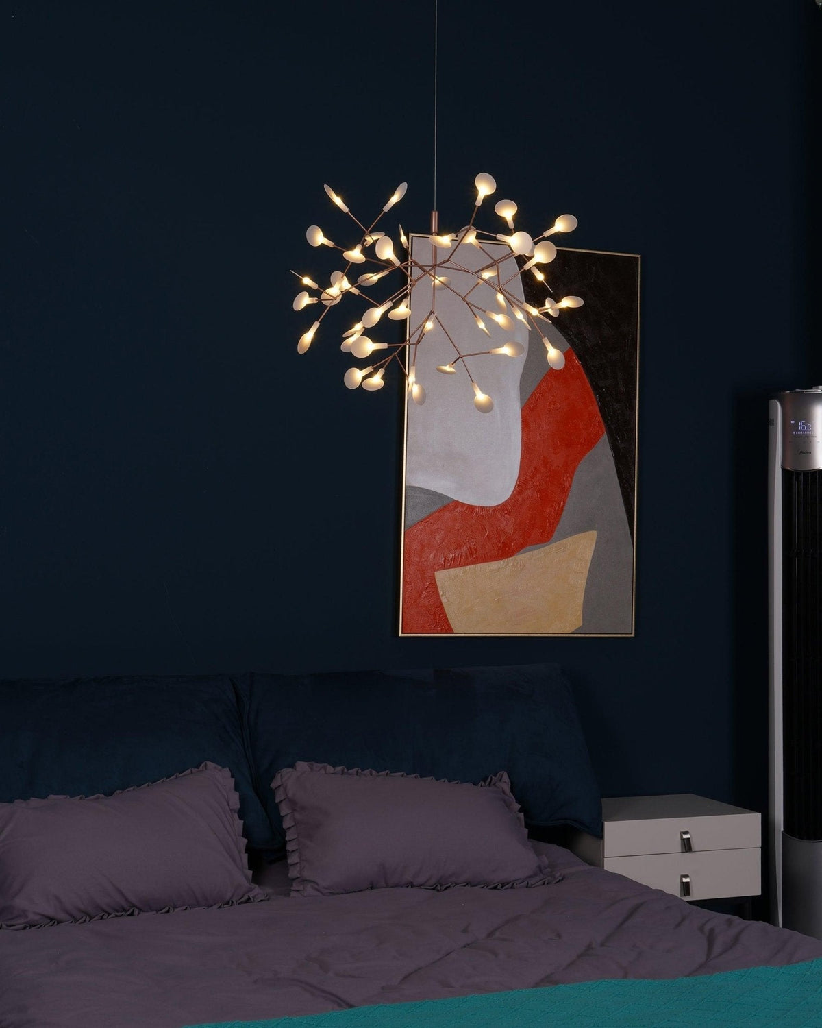 Auroreon Kronleuchter Roségold Firefly LED Ast