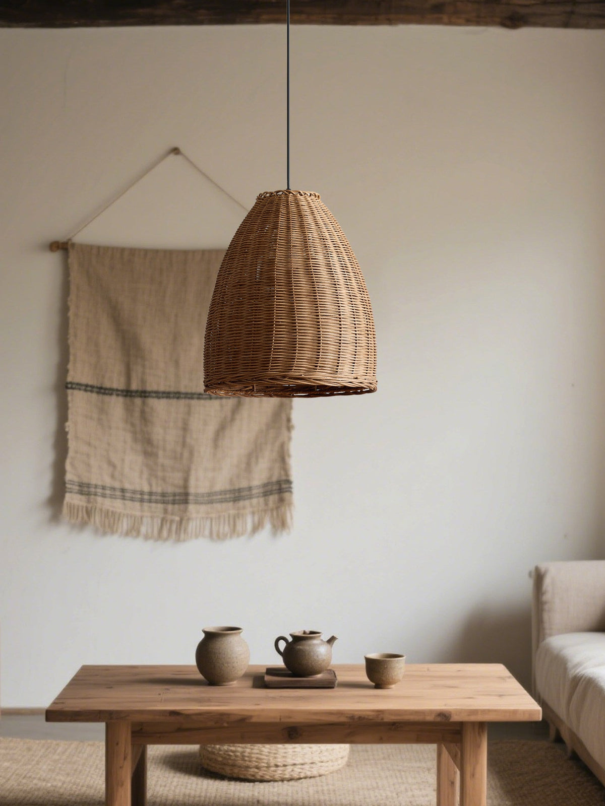 Jarrowcombe Pendelleuchte aus geflochtenem Rattan