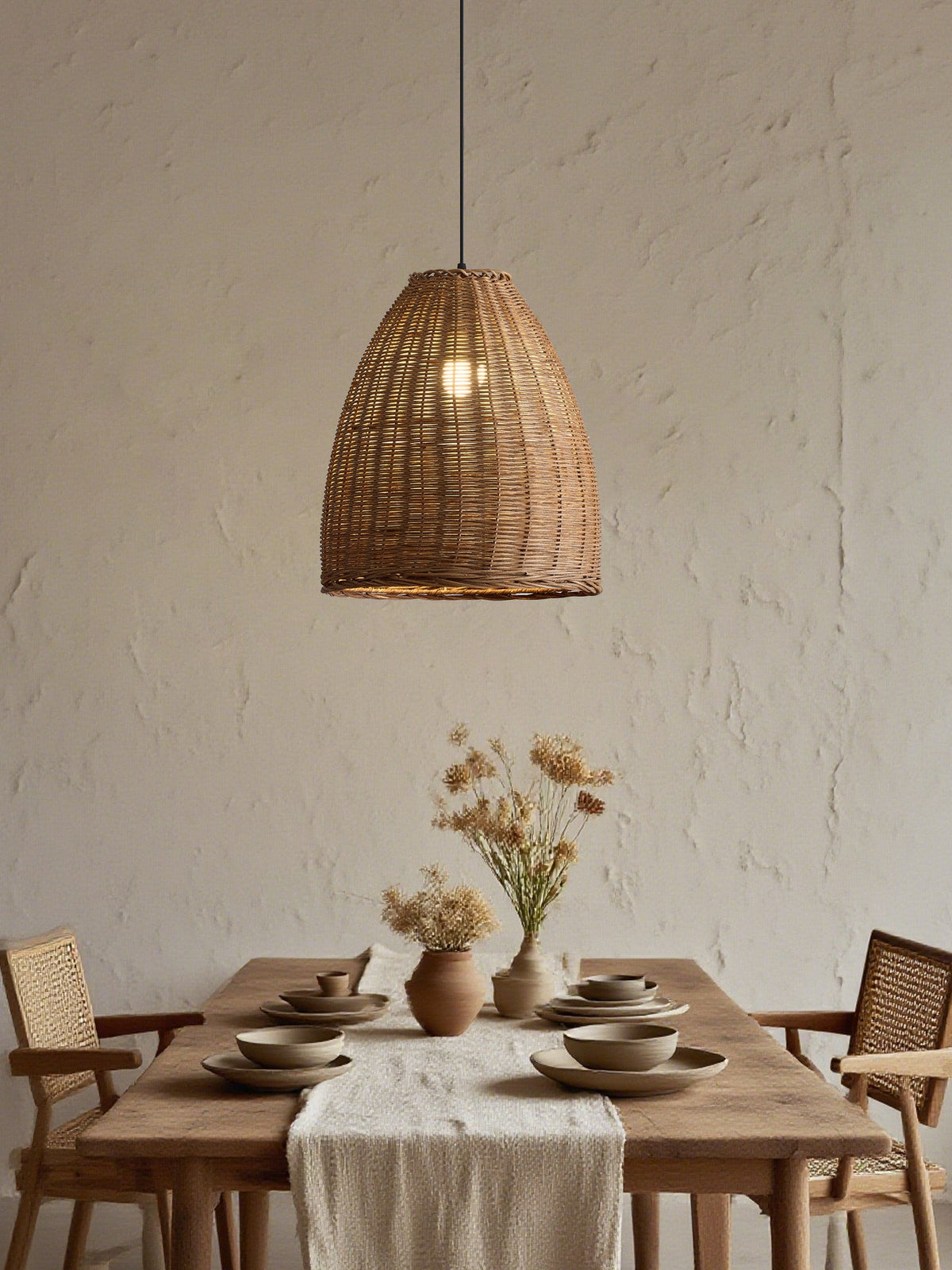 Jarrowcombe Pendelleuchte aus geflochtenem Rattan
