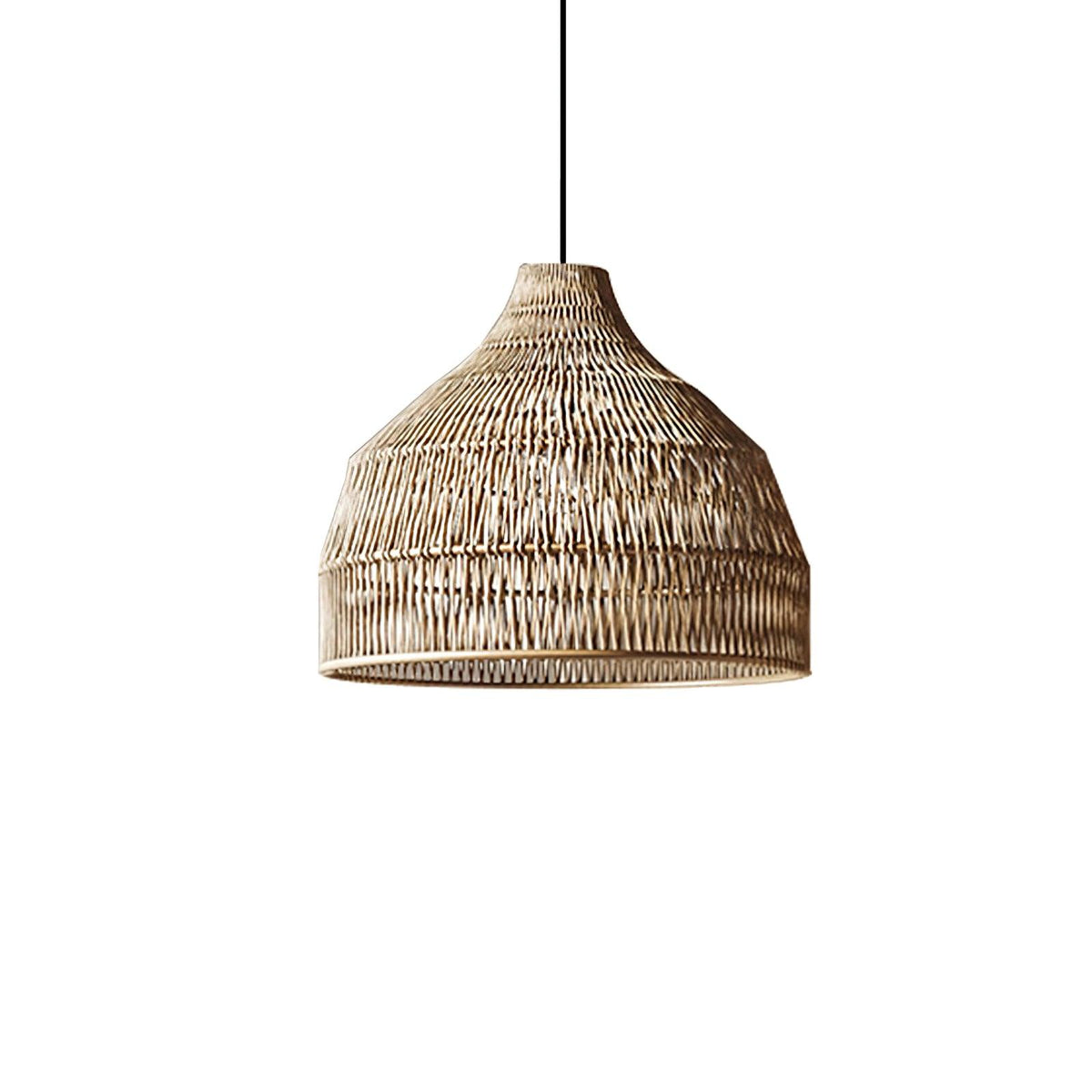 Wickora Vintage Pendelleuchte in dunklem Naturrattan &