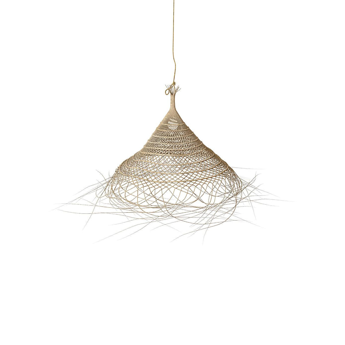 Wickora Vintage Pendelleuchte in dunklem Naturrattan &