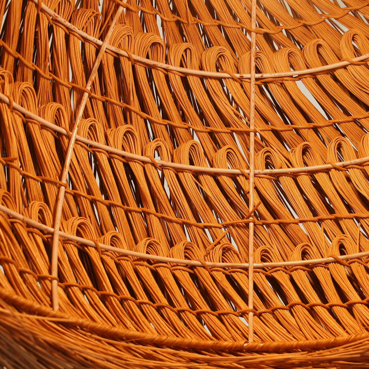 Wickora Vintage Pendelleuchte in dunklem Naturrattan &