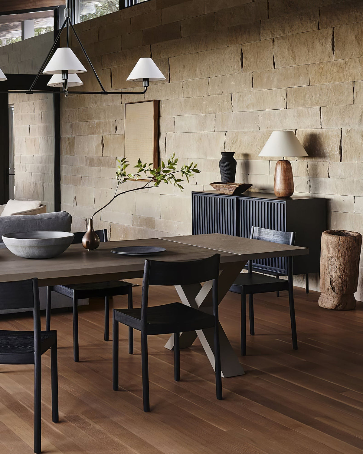 Lindenier Tischleuchte aus Holz