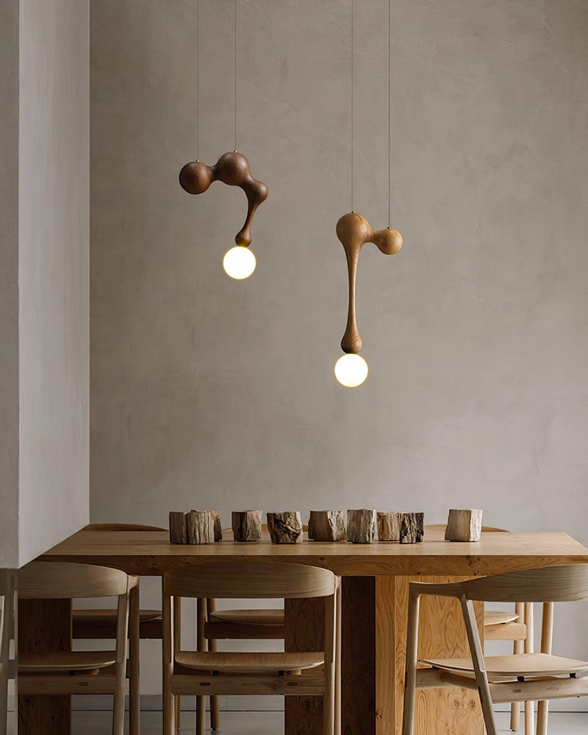 Hale luxuriöse Pendelleuchte aus Holz