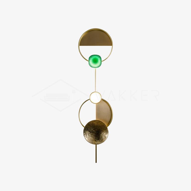 Elynis Messing & Glas moderne Wandleuchte