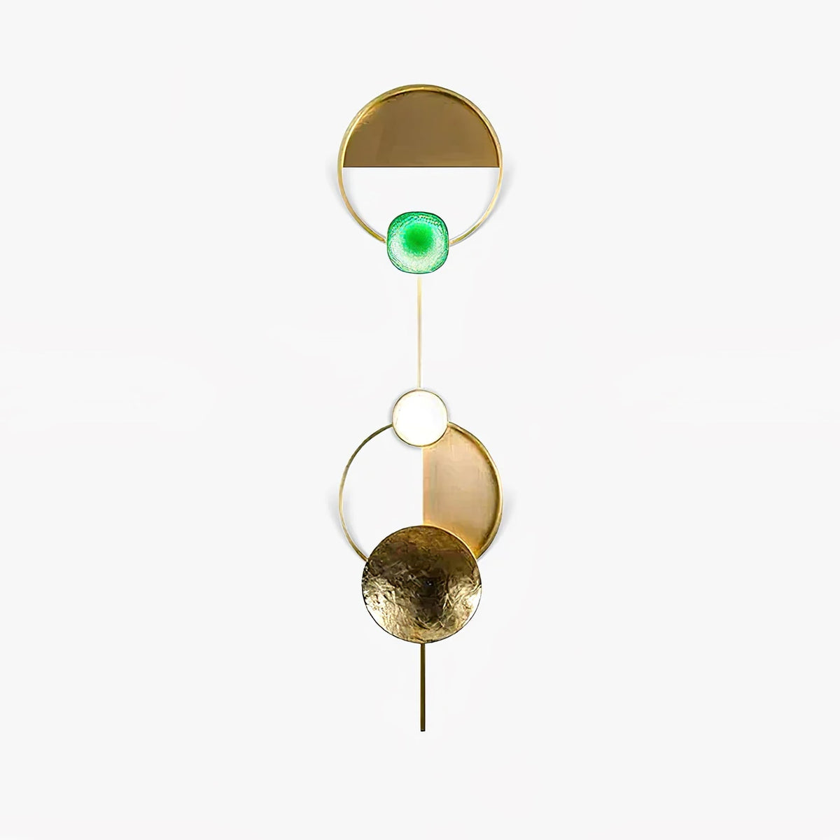 Elynis Messing & Glas moderne Wandleuchte