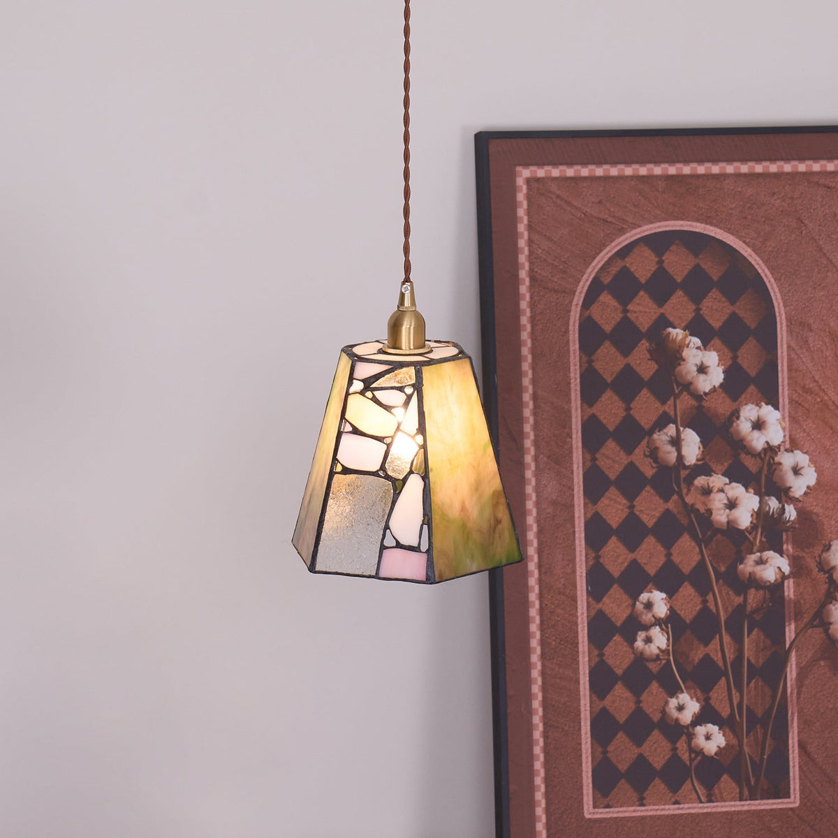 Fira Pendelleuchte Tiffany-Stil Buntglas