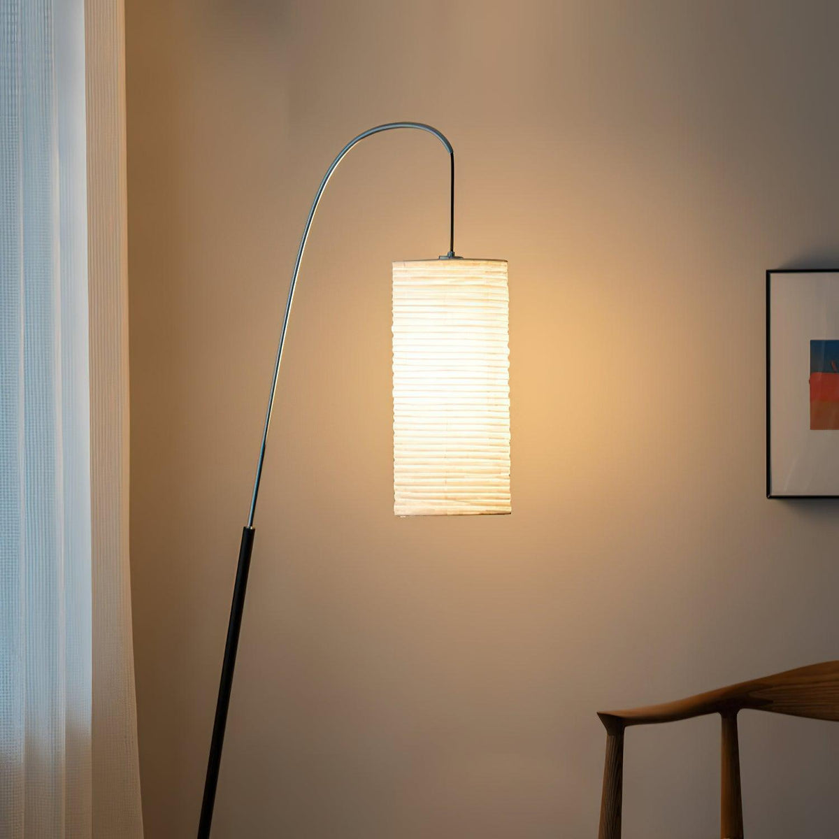 Polvin zeitgenössische Stehleuchte aus Papier