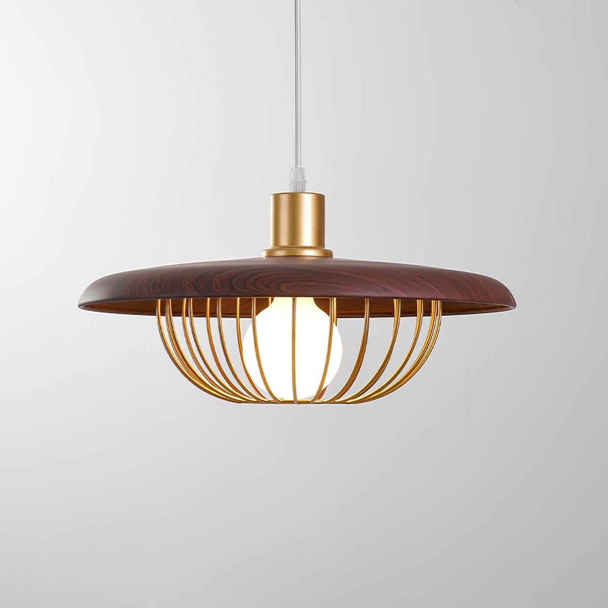 Rinoira Retro-Vintage-Pendelleuchte aus Holz
