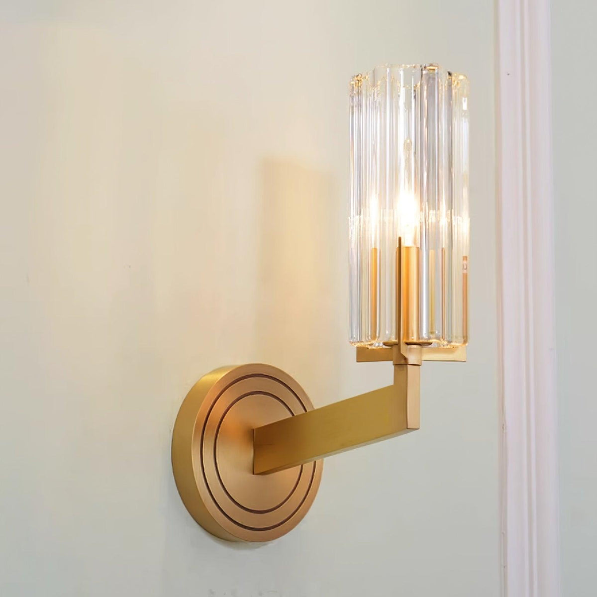 Coen Premium Elegance Messing-Glas-Wandleuchte