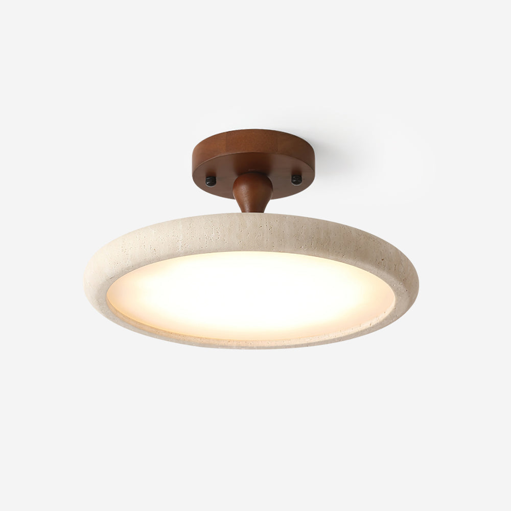Luvia Deckenleuchte Semi Flush Travertin