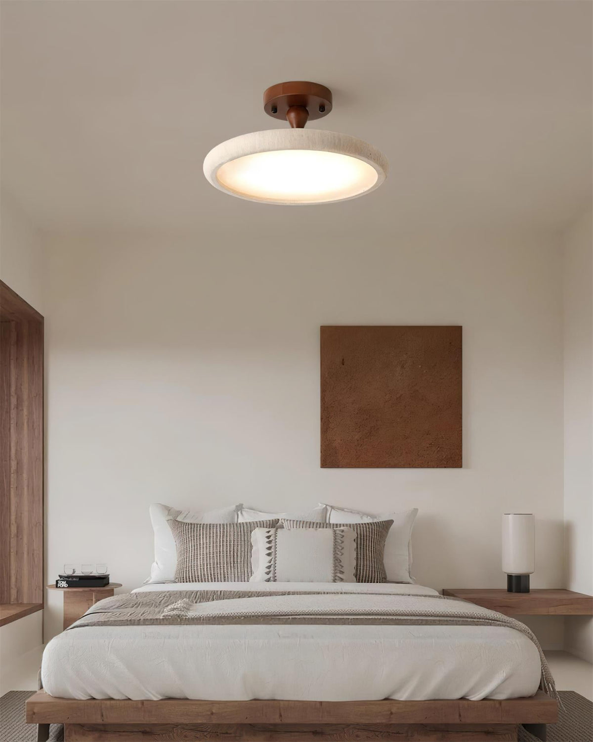 Luvia Deckenleuchte Semi Flush Travertin