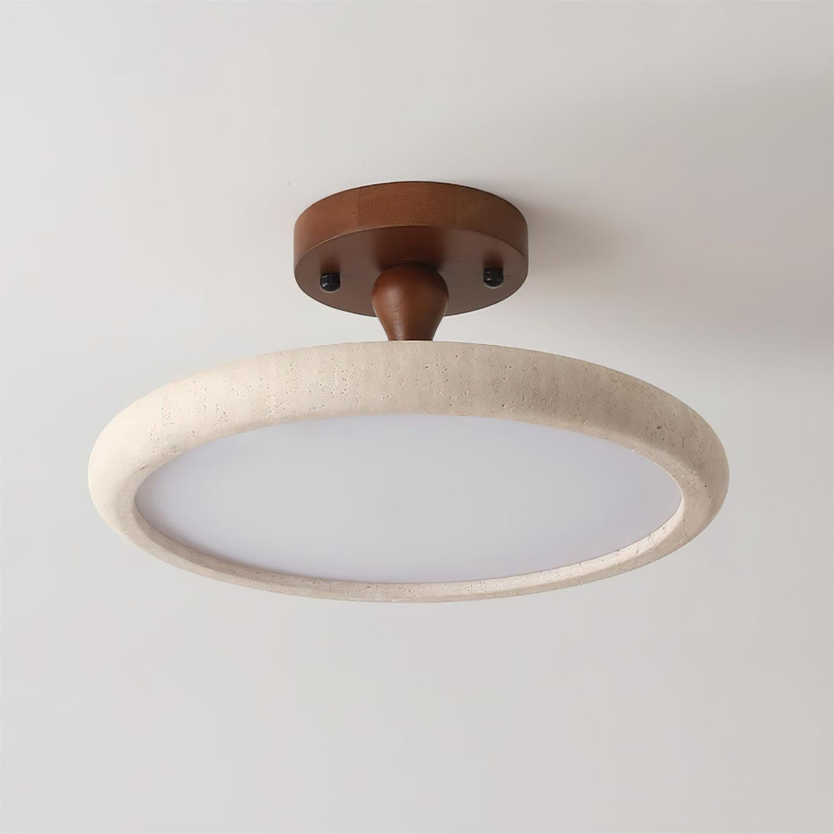Luvia Deckenleuchte Semi Flush Travertin