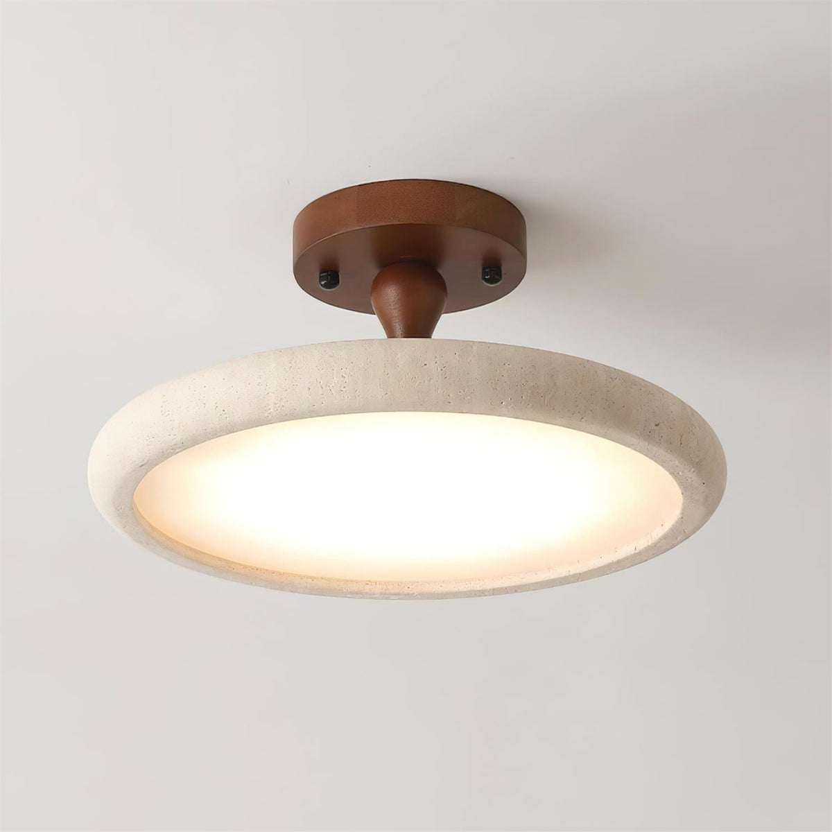 Luvia Deckenleuchte Semi Flush Travertin