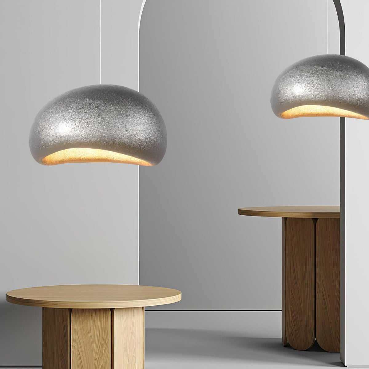 Hängeleuchte Pebble-Inspiration organische Form sanfter Glanz modern künstlerisch