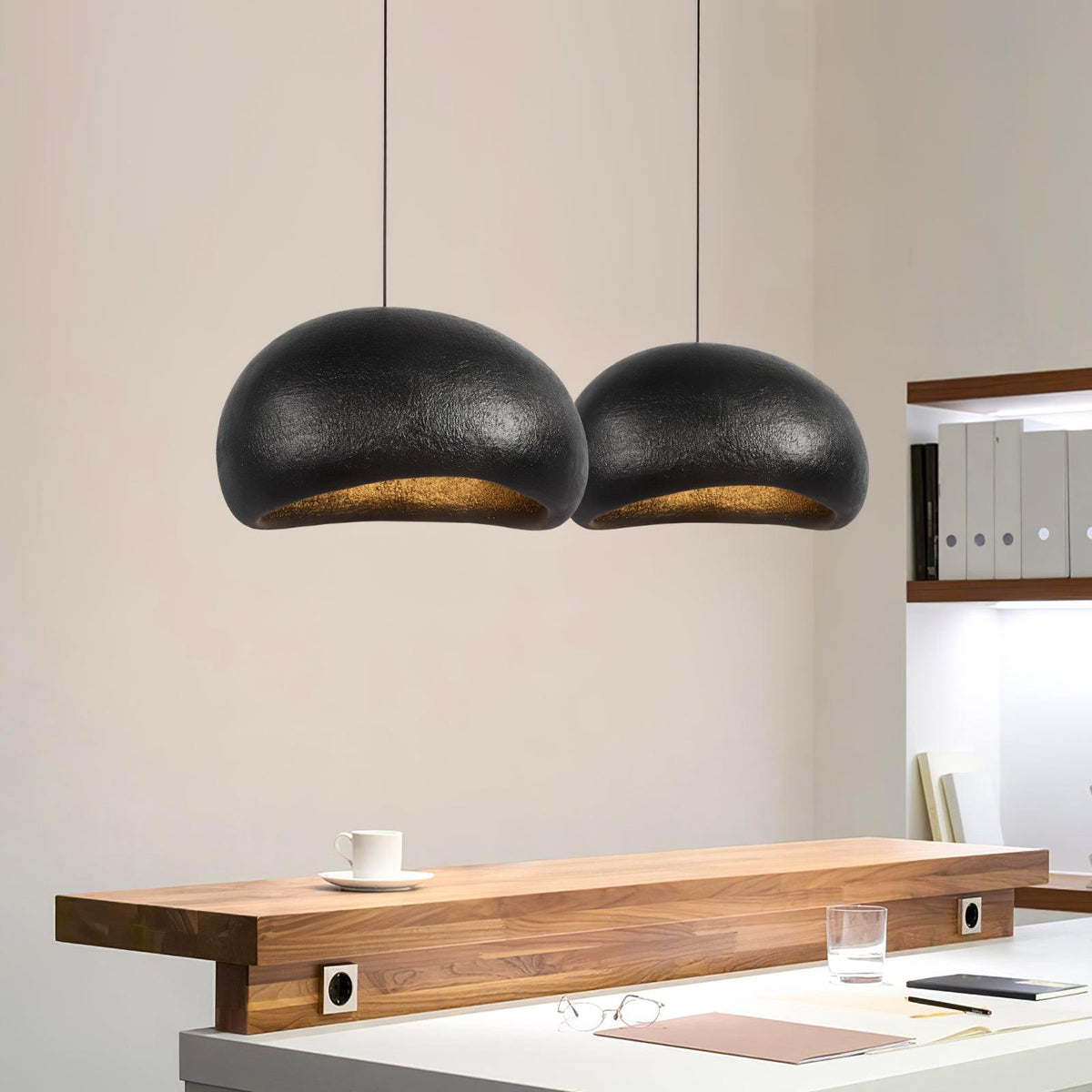 Hängeleuchte Pebble-Inspiration organische Form sanfter Glanz modern künstlerisch