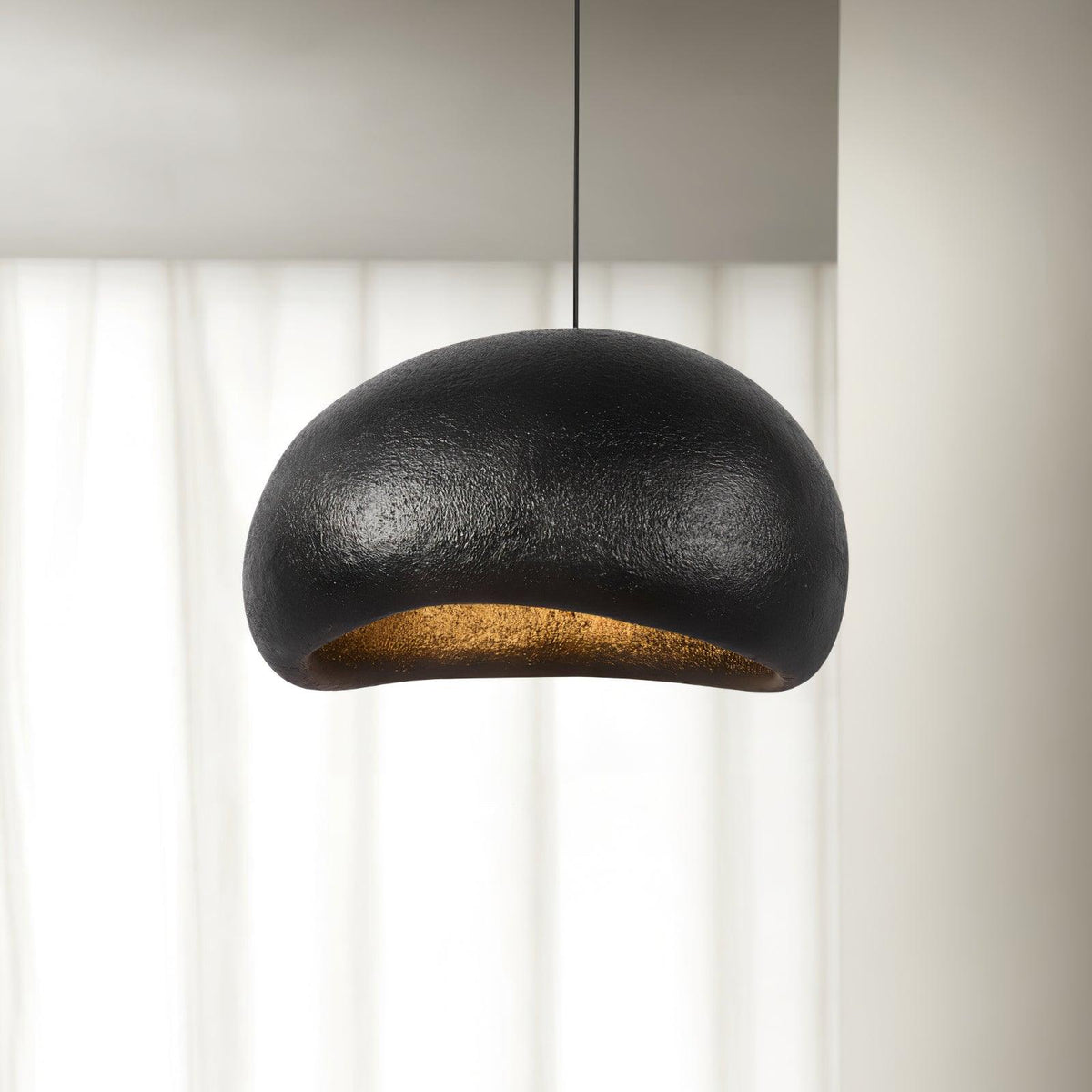 Hängeleuchte Pebble-Inspiration organische Form sanfter Glanz modern künstlerisch