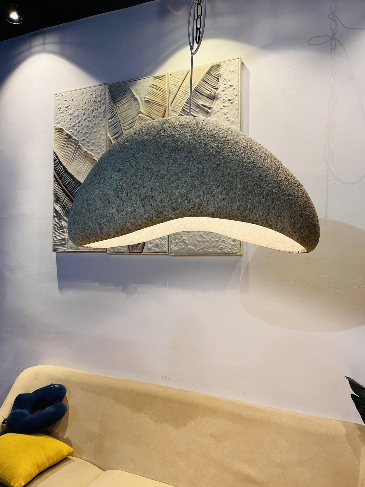 Tsukiyo Pendelleuchte im Wabi-Sabi-Stil mit Wolken-Design