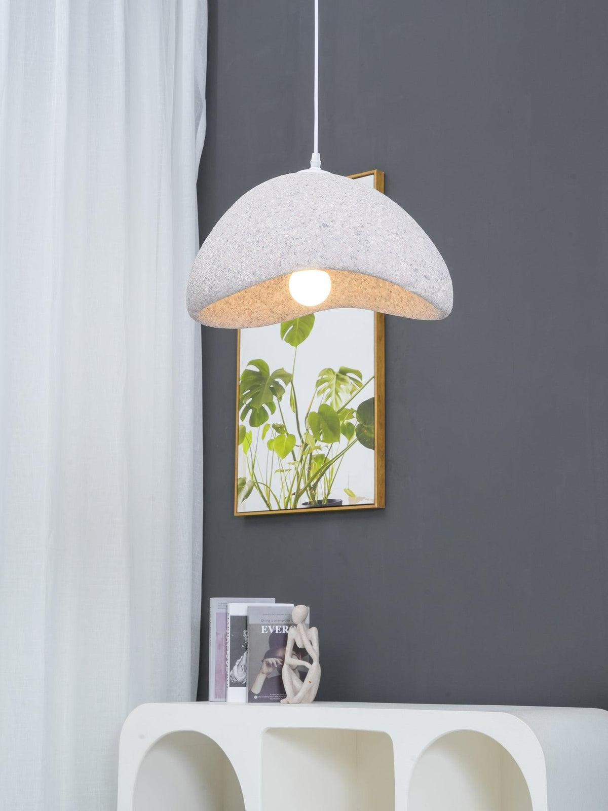 Tsukiyo Pendelleuchte im Wabi-Sabi-Stil mit Wolken-Design
