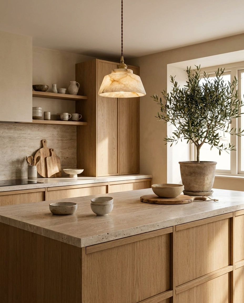 Pemberstone Alabaster-Pendelleuchte
