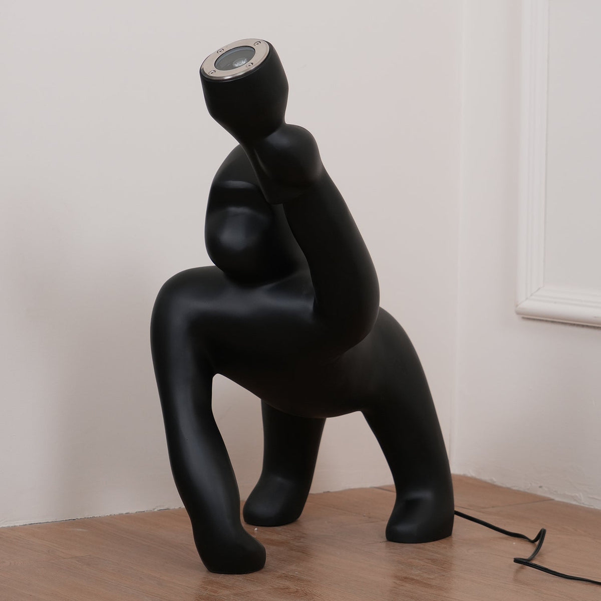 Zasolil Kunstharz Gorilla Stehleuchte