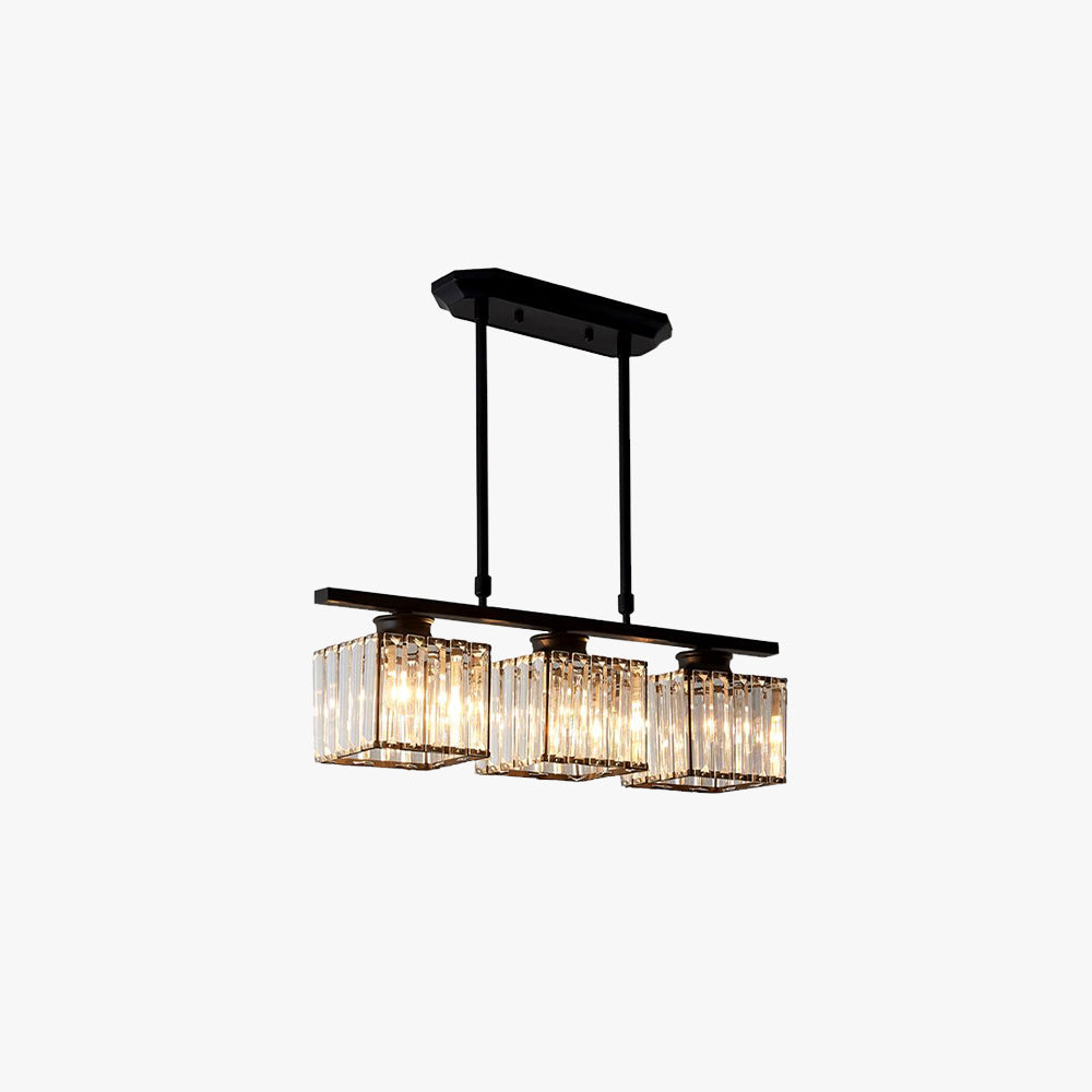 Kristy Modern LED Hängeleuchte, Schwarz/Gold, Esstisch, Kristall Metall