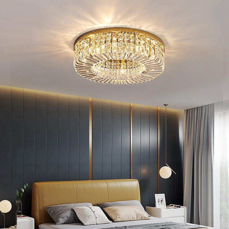 Kristy Luxus LED Denkenleuchte Metall Kristall Wohnzimmer Schlafzimmer
