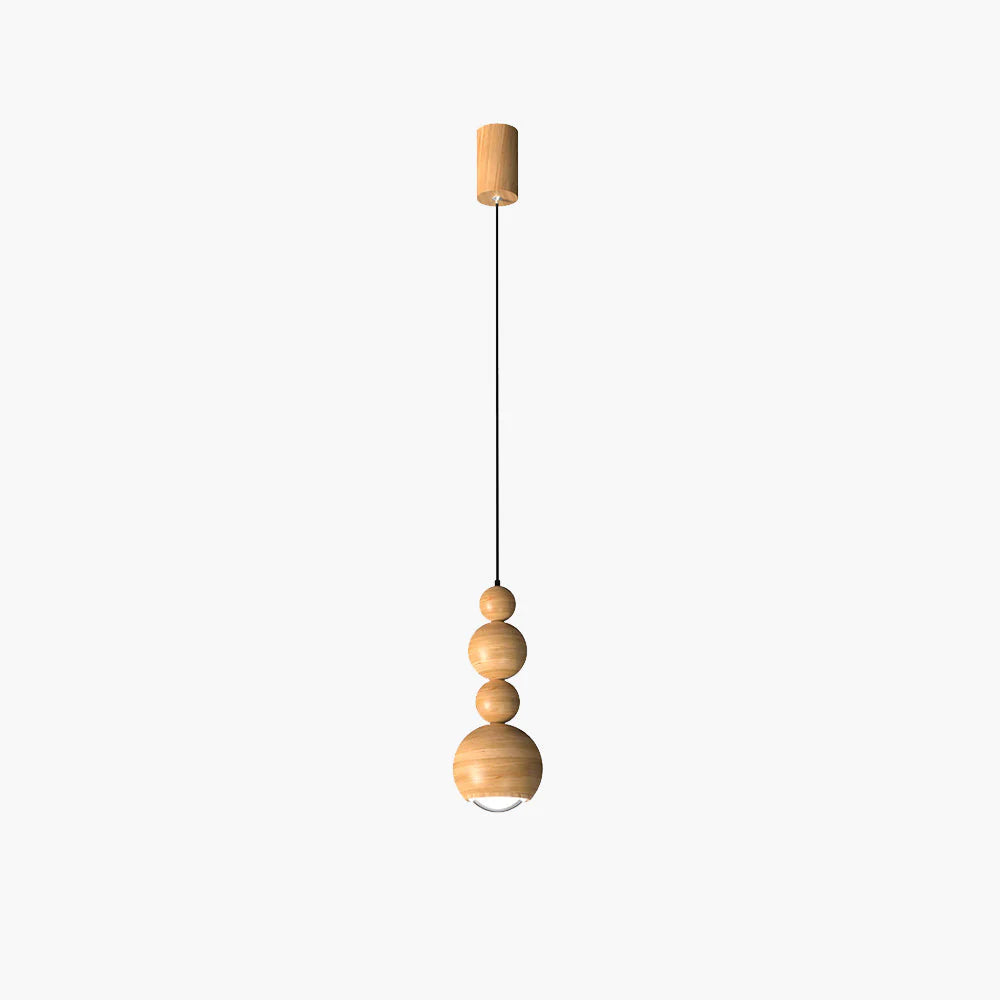 Muto Vintage LED Pendelleuchte Weiß Holz Metall Wohnzimmer