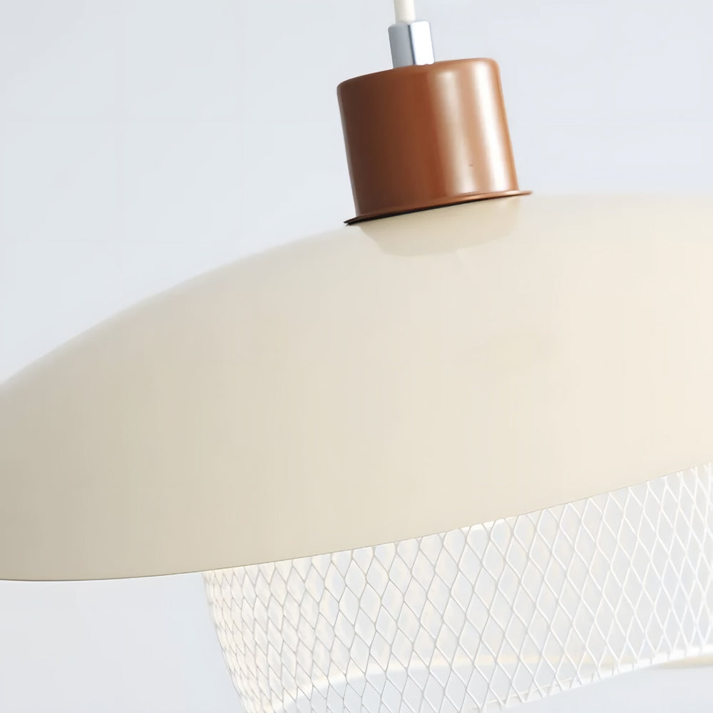 Arisha Modern LED Pendelleuchte Beige Grün Holz Metall Wohnzimmer