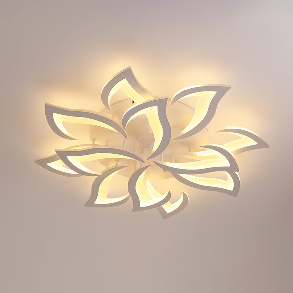 Arisha Moderne Blume LED Deckenleuchte Schwarz/Weiß Wohn/Schlafzimmer Hardware Acryl