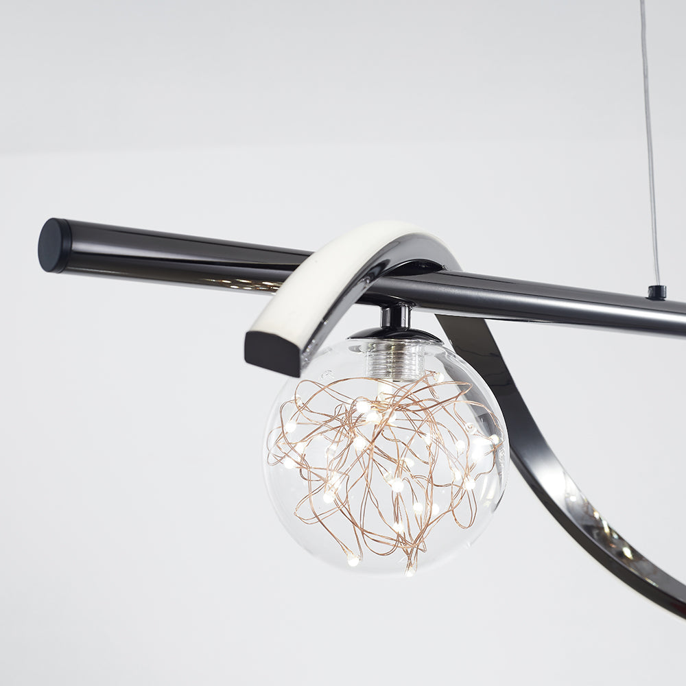 Kristy Pendelleuchte Glas Modern LED Metall Esszimmer Wohnzimmer