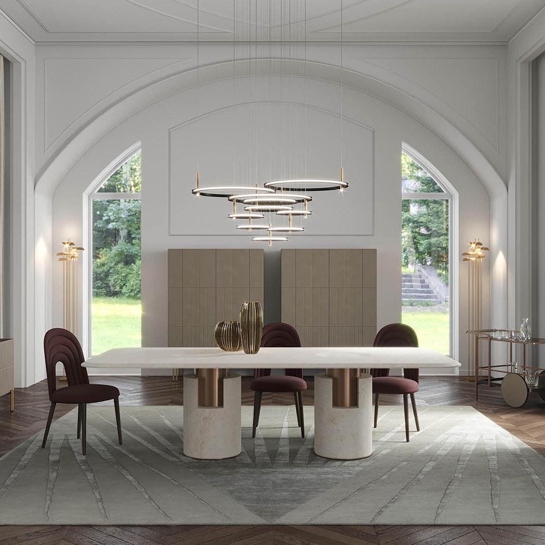 Virauian Kronleuchter Ring geschichtet minimalistisch
